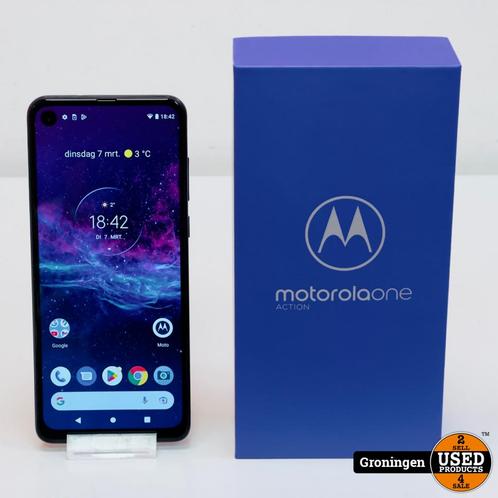 Motorola One Action 128GB Denim Blue  Android 11  COMPLEET
