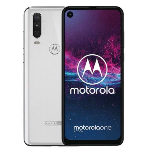 Motorola One Action Pearl White nu slechts 215,-