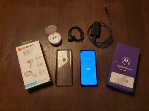 Motorola One Vision blauw  Verve buds 500