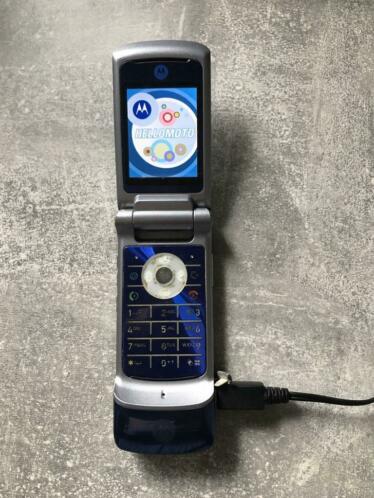 Motorola RAZR blauw met oplader