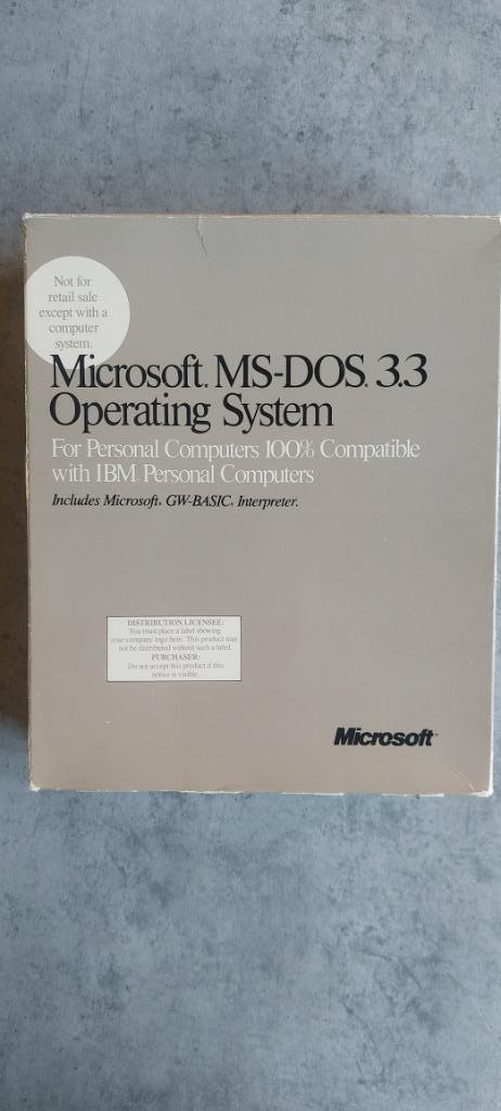 MS-DOS 3.3 doos en boeken, zonder diskettes