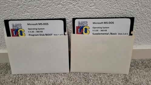 MS-DOS 3.30 op 5.25 floppy 360KB