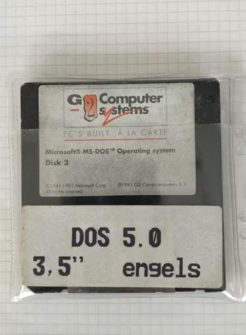 MS DOS 5.0 english operating system 3x 3,5quot disk