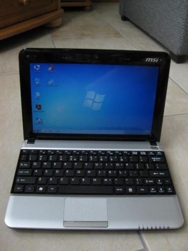 MSI U135 - 5 uur accutijd - nwe 250GB hdd - 10 inch