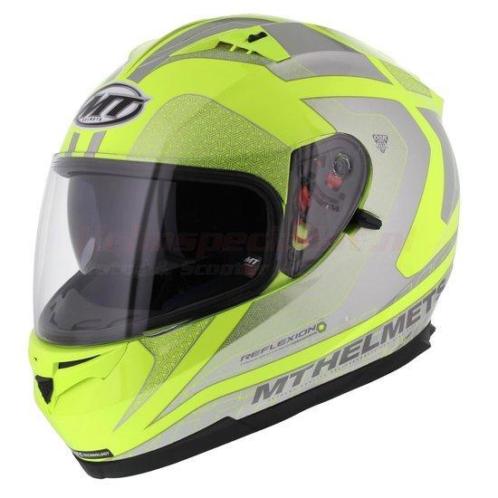 MT integraalhelm Blade Reflexion fluor geel grijs