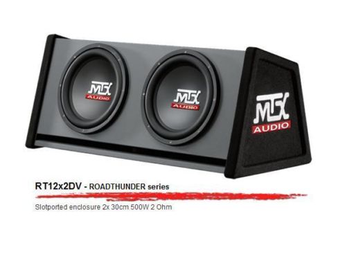 MTX RT12X2DV Roadthunder dubbele subwooferkist NIEUW