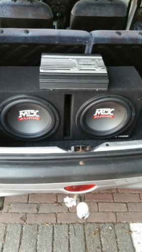 Mtx Subwoofer en KenWood Versterker