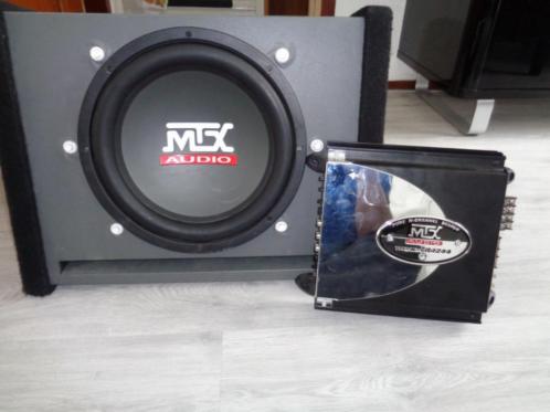 mtx subwoofer met versterker mtx zeer mooie set 