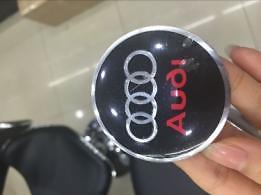 Naafstickers 56,5 of 60 MM speciaal AUDI logo,14,95,- 4 deli