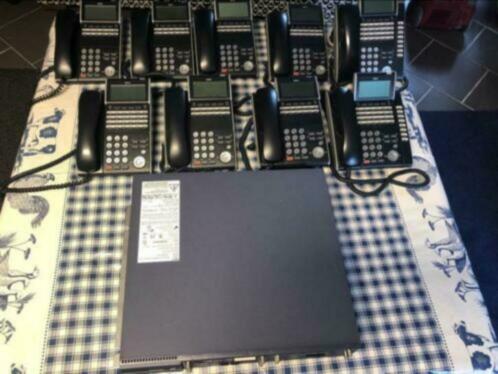 NEC SV8100 ISDN telefooncentrale met 9 DT300 toestellen