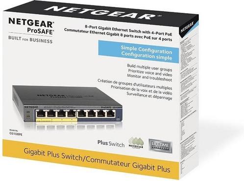 Netgear Gigabit Plus GS108PE 8-poorts Gigabit Etherne switch