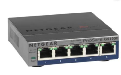 Netgear GS105E ProSafe Plus 5x 1 Gbps netwerkpoorten switch