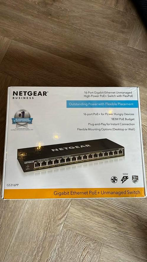 Netgear GS316PP 16port switch met PoE