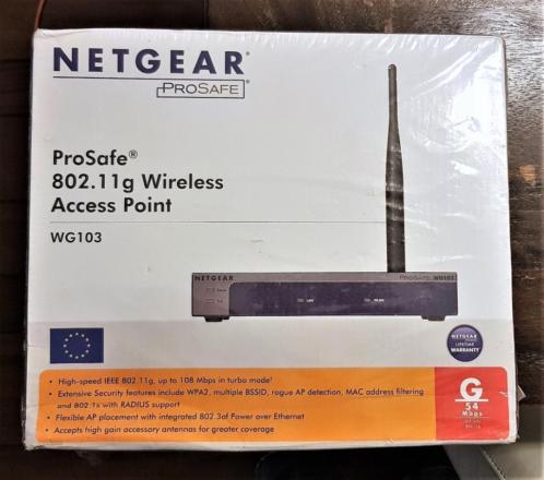 Netgear ProSafe WG103 accespoint 802.11g wifi acces point 