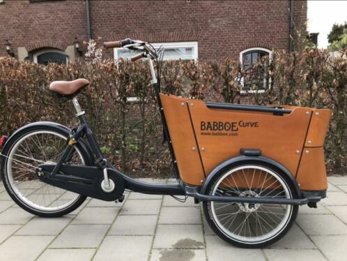 Nette Babboe Curve bakfiets met huif