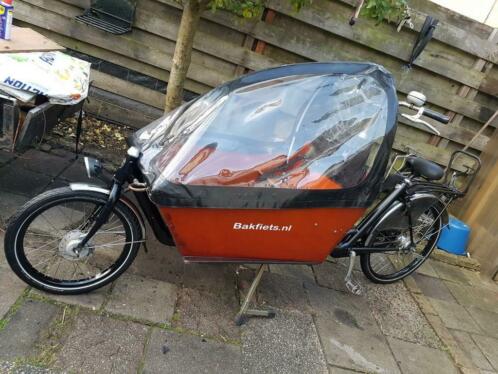 Nette BAKFIETS NL Lang met nieuwe Huif 7 speed voor 3 kids