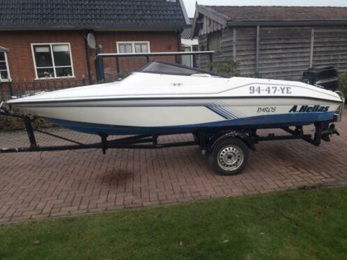 Nette hellas speedboot bowrider met 75 pk mercury en trailer