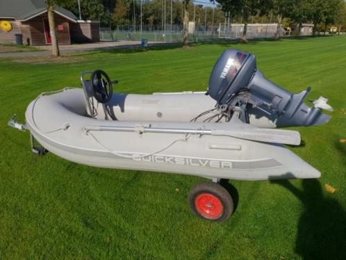 Nette Quicksilver 2.70 met Yamaha 9.9 pk