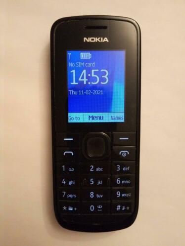 Nette zwarte Nokia 113 met oplader en oordopjes