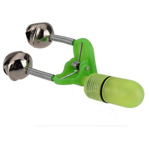 New Brand Fishing Rod Tip LED Light Clip Twin Bells Bite