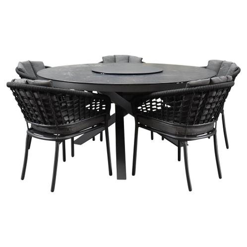 New Valley Singapore dining tuinset 150 cm rond 6 delig