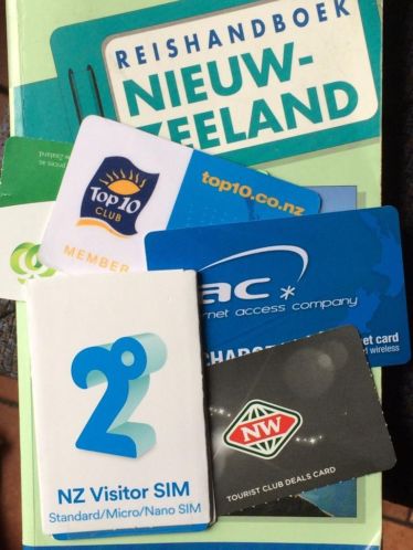 New Zealand Sim kaart met beltegoed
