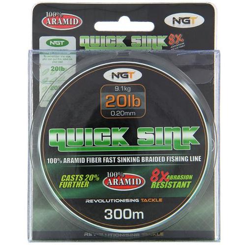 NGT 300m Spool Of x27Quick Sinkx27 Moss Green 25lb Braid