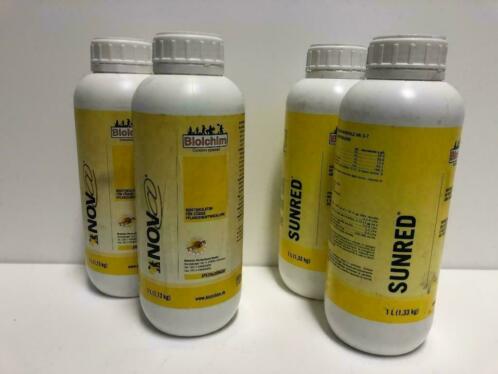 NIEUW 2 x 1L Biolchim Nov en 2 x 1L Sunred voor leuk bod