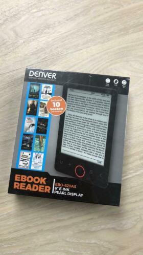 NIEUW Denver e-reader 6 inch incl 10 boeken