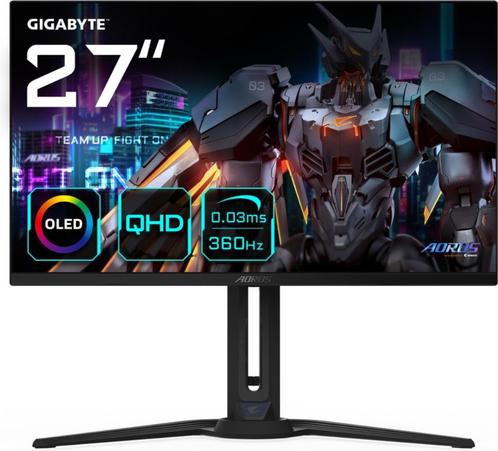 NIEUW Gigabyte OLED4k, 27, 1440p, 360hz AORUS FO27Q3 Zwart