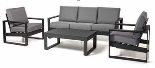NIEUW Grote Loungeset Miami 5 seater aluminium antraciet
