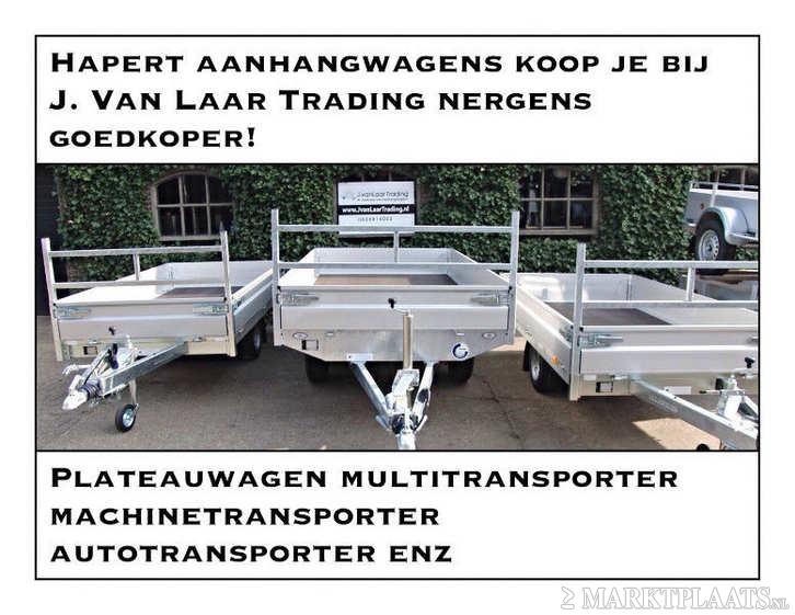 Nieuw hapert plateauwagen - machinetransporter - 