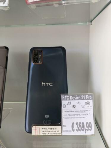 NIEUW  HTC Desire 21 Pro - 5G Blue van  399,- nu  359,99