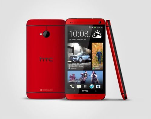 Nieuw HTC ONE ROOD 32GB met bon  2J GARANTIE