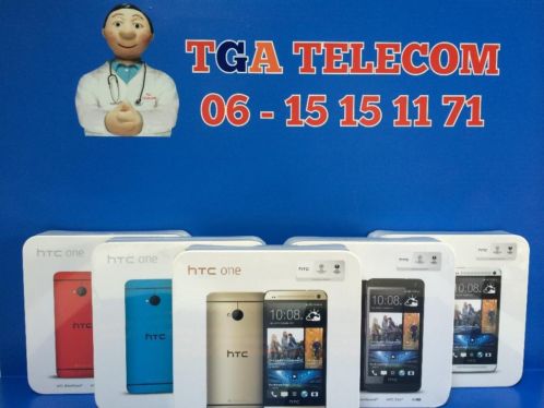 Nieuw HTC ONE ZWART ZILVER GOUD BLAUW ROOD  2J GARANTIE