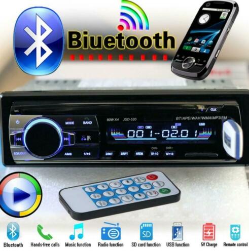 Nieuw in doos Autoradio met Bluetooth, USB, AUX ,etc..