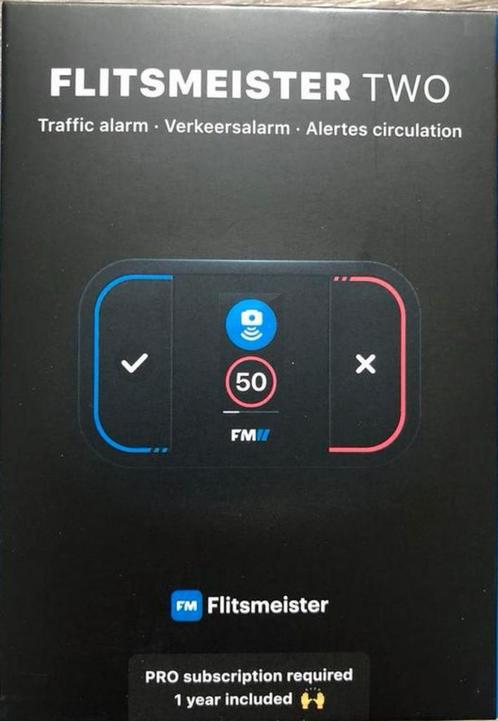 Nieuw in doos Flitsmeister II plus een jaar pro