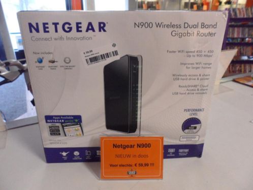 NIEUW in doos  Netgear N900 WiFi Dual Band Gigabit Router