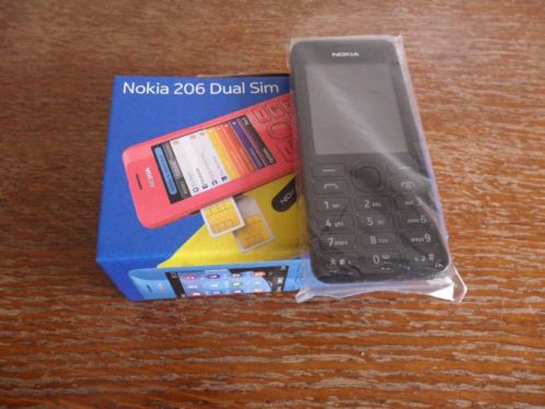 Nieuw in doos, Nokia 206 Dual Sim, Simlockvrij.