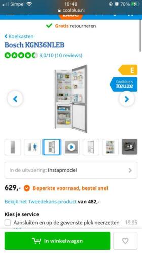 Nieuw in verpakking bosch koelkast