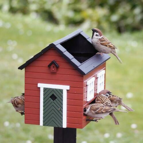 Nieuw Luxe voederhuisje met vogelbad, vogelhuisje vogelvoer