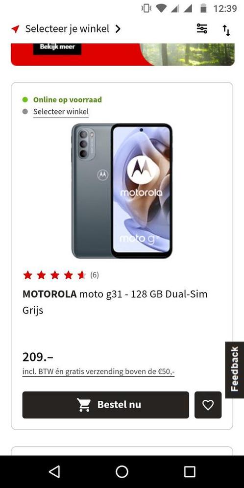 Nieuw Moto g31 met 128gb te koop met de bon