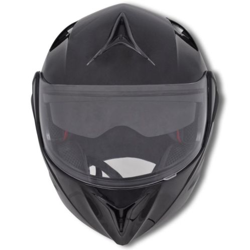 Nieuw motorhelm, dubbel vizier, Zwart, Motorcrosshelm