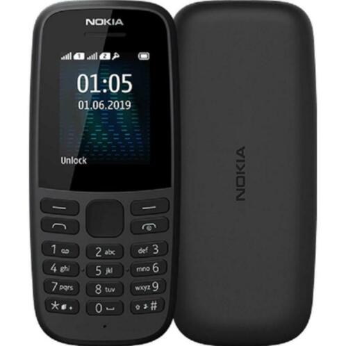 (Nieuw) Nokia 105 Black Simlockvrij