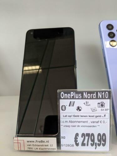 NIEUW  OnePlus Nord N10  5G Black van  359,- nu  279,99