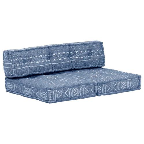 NIEUW Palletbankkussen Poef grijs of indigo blauw