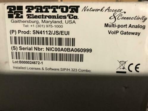 NIEUW Patton SN4112JSEUI SN4112 Multi port analog VoIP