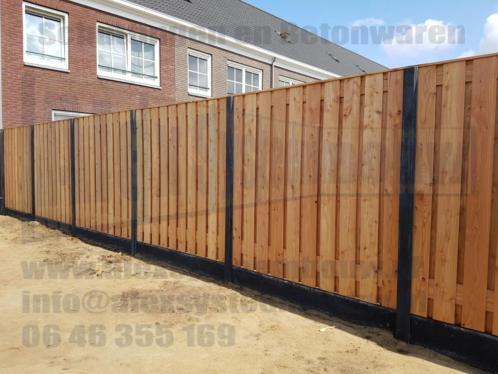 NIEUW schutting beton hout met Lariks douglas tuinschermen