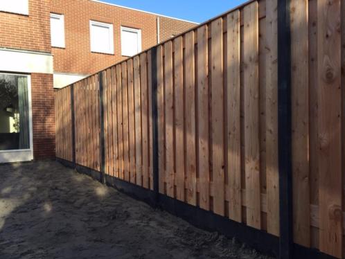 NIEUW schutting beton hout met Lariks douglas tuinschermen