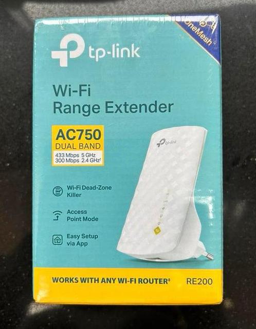 NIEUW Wifi versterker TP-Link RE200 Wifi Range extender.